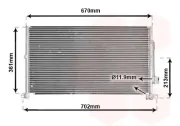 Kondensator, Klimaanlage VAN WEZEL 18005302