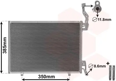 Kondensator, Klimaanlage VAN WEZEL 18005444 Bild Kondensator, Klimaanlage VAN WEZEL 18005444