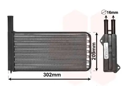 Wärmetauscher, Innenraumheizung VAN WEZEL 18006154 Bild Wärmetauscher, Innenraumheizung VAN WEZEL 18006154