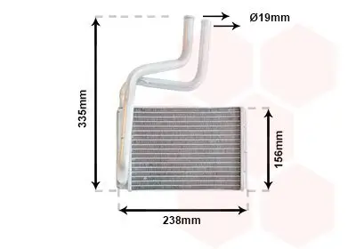 Wärmetauscher, Innenraumheizung VAN WEZEL 18006286 Bild Wärmetauscher, Innenraumheizung VAN WEZEL 18006286