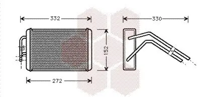 Wärmetauscher, Innenraumheizung VAN WEZEL 18006291 Bild Wärmetauscher, Innenraumheizung VAN WEZEL 18006291