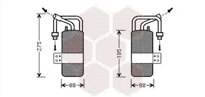 Trockner, Klimaanlage VAN WEZEL 1800D386