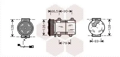 Kompressor, Klimaanlage VAN WEZEL 1800K276