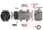 Kompressor, Klimaanlage 12 V VAN WEZEL 1800K284