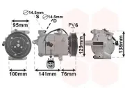 Kompressor, Klimaanlage 12 V VAN WEZEL 1800K417