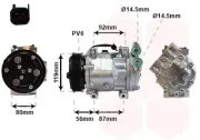 Kompressor, Klimaanlage 12 V VAN WEZEL 1800K431