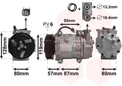 Kompressor, Klimaanlage VAN WEZEL 1800K468