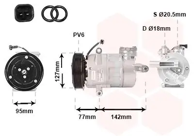 Kompressor, Klimaanlage VAN WEZEL 1800K469