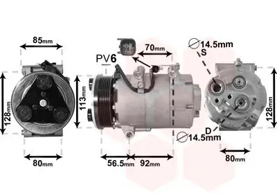 Kompressor, Klimaanlage VAN WEZEL 1800K497