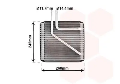 Verdampfer, Klimaanlage VAN WEZEL 1800V270