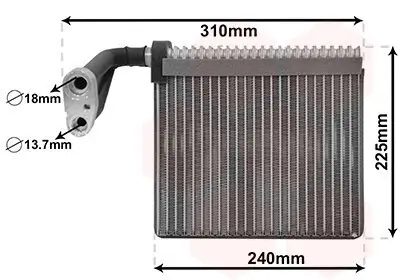 Verdampfer, Klimaanlage VAN WEZEL 1800V426