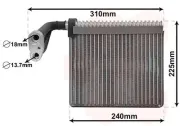 Verdampfer, Klimaanlage VAN WEZEL 1800V426