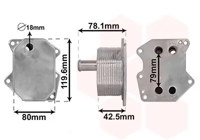 Ölkühler, Motoröl VAN WEZEL 18013704 Bild Ölkühler, Motoröl VAN WEZEL 18013704