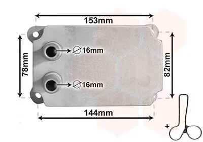 Ölkühler, Motoröl VAN WEZEL 18013707 Bild Ölkühler, Motoröl VAN WEZEL 18013707