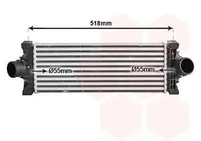 Ladeluftkühler VAN WEZEL 18014738 Bild Ladeluftkühler VAN WEZEL 18014738
