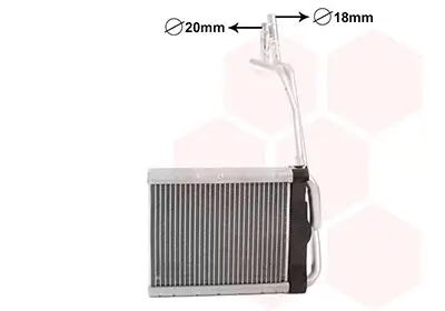 Wärmetauscher, Innenraumheizung VAN WEZEL 18016706 Bild Wärmetauscher, Innenraumheizung VAN WEZEL 18016706
