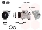 Kompressor, Klimaanlage 12 V VAN WEZEL 1801K730