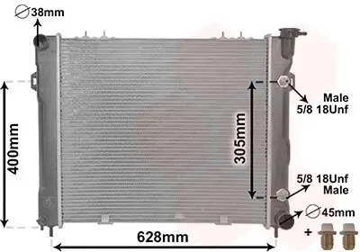 Kühler, Motorkühlung VAN WEZEL 21002007 Bild Kühler, Motorkühlung VAN WEZEL 21002007