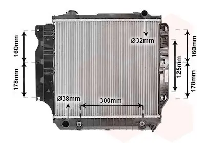 Kühler, Motorkühlung VAN WEZEL 21002023 Bild Kühler, Motorkühlung VAN WEZEL 21002023