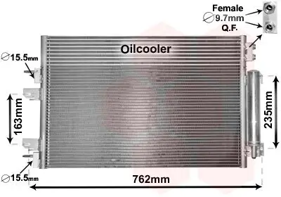 Kondensator, Klimaanlage VAN WEZEL 21005060 Bild Kondensator, Klimaanlage VAN WEZEL 21005060