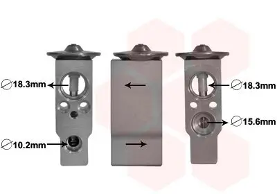 Expansionsventil, Klimaanlage VAN WEZEL 25001285 Bild Expansionsventil, Klimaanlage VAN WEZEL 25001285