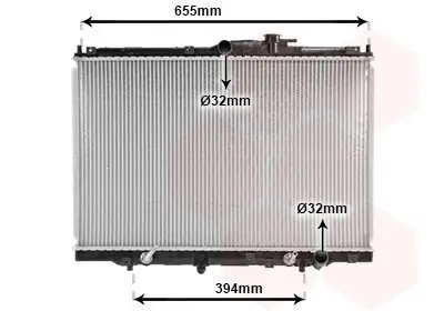 Kühler, Motorkühlung VAN WEZEL 25002094 Bild Kühler, Motorkühlung VAN WEZEL 25002094