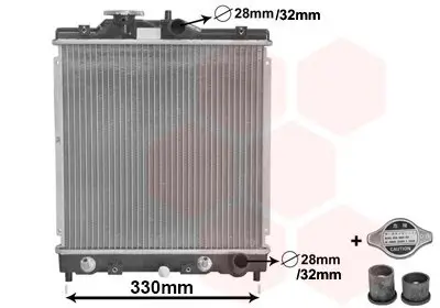 Kühler, Motorkühlung VAN WEZEL 25002122 Bild Kühler, Motorkühlung VAN WEZEL 25002122