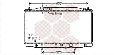 Kühler, Motorkühlung VAN WEZEL 25002218 Bild Kühler, Motorkühlung VAN WEZEL 25002218