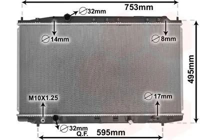 Kühler, Motorkühlung VAN WEZEL 25002300