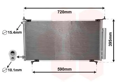 Kondensator, Klimaanlage VAN WEZEL 25005201