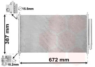 Kondensator, Klimaanlage VAN WEZEL 25005276