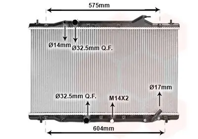 Kühler, Motorkühlung VAN WEZEL 25012705 Bild Kühler, Motorkühlung VAN WEZEL 25012705