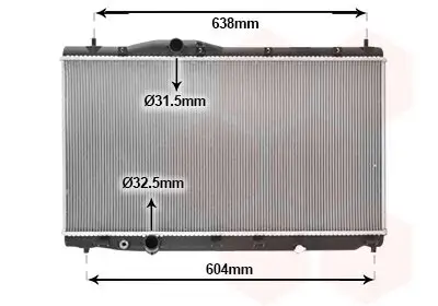 Kühler, Motorkühlung VAN WEZEL 25012706 Bild Kühler, Motorkühlung VAN WEZEL 25012706