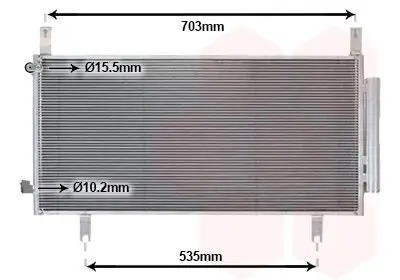 Kondensator, Klimaanlage VAN WEZEL 25015712