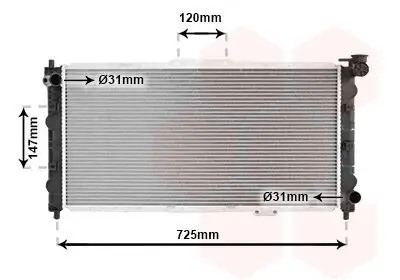 Kühler, Motorkühlung VAN WEZEL 27002101 Bild Kühler, Motorkühlung VAN WEZEL 27002101