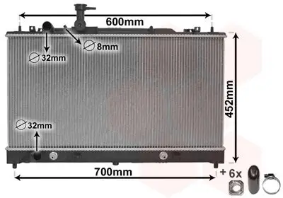 Kühler, Motorkühlung VAN WEZEL 27002163 Bild Kühler, Motorkühlung VAN WEZEL 27002163