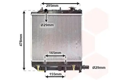 Kühler, Motorkühlung VAN WEZEL 27002166 Bild Kühler, Motorkühlung VAN WEZEL 27002166