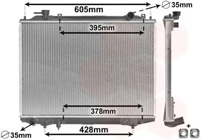 Kühler, Motorkühlung VAN WEZEL 27002171 Bild Kühler, Motorkühlung VAN WEZEL 27002171