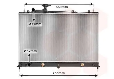 Kühler, Motorkühlung VAN WEZEL 27002255 Bild Kühler, Motorkühlung VAN WEZEL 27002255