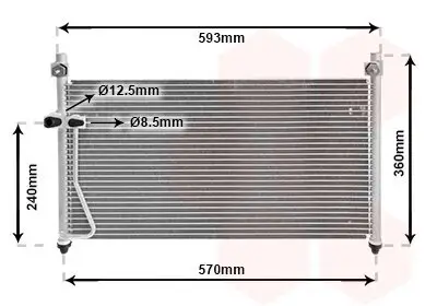 Kondensator, Klimaanlage VAN WEZEL 27005126 Bild Kondensator, Klimaanlage VAN WEZEL 27005126