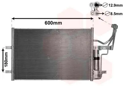 Kondensator, Klimaanlage VAN WEZEL 27005184 Bild Kondensator, Klimaanlage VAN WEZEL 27005184