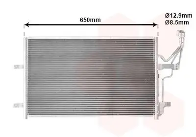 Kondensator, Klimaanlage VAN WEZEL 27005186