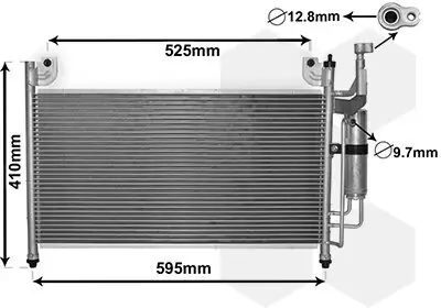 Kondensator, Klimaanlage VAN WEZEL 27005236 Bild Kondensator, Klimaanlage VAN WEZEL 27005236