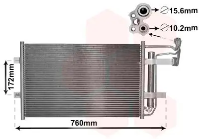 Kondensator, Klimaanlage VAN WEZEL 27005252 Bild Kondensator, Klimaanlage VAN WEZEL 27005252