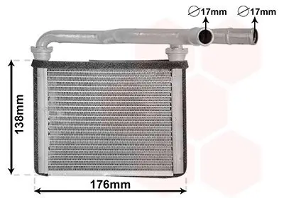 Wärmetauscher, Innenraumheizung hinten VAN WEZEL 27006278