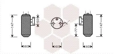 Trockner, Klimaanlage VAN WEZEL 2700D084