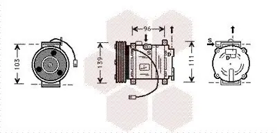 Kompressor, Klimaanlage VAN WEZEL 2700K007