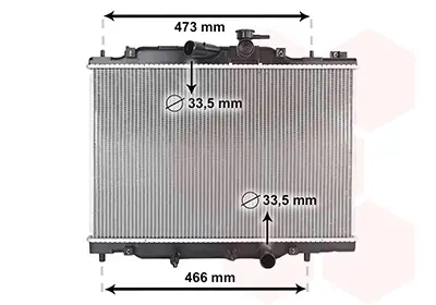 Kühler, Motorkühlung VAN WEZEL 27012706 Bild Kühler, Motorkühlung VAN WEZEL 27012706