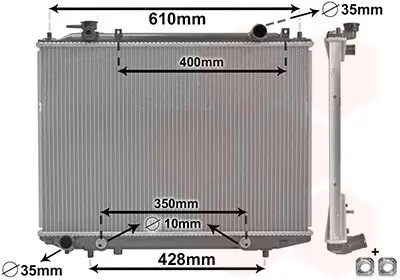 Kühler, Motorkühlung VAN WEZEL 27012709 Bild Kühler, Motorkühlung VAN WEZEL 27012709