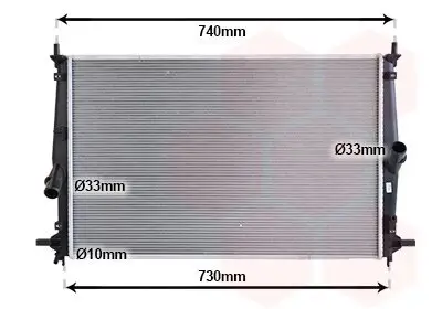 Kühler, Motorkühlung VAN WEZEL 27012714 Bild Kühler, Motorkühlung VAN WEZEL 27012714